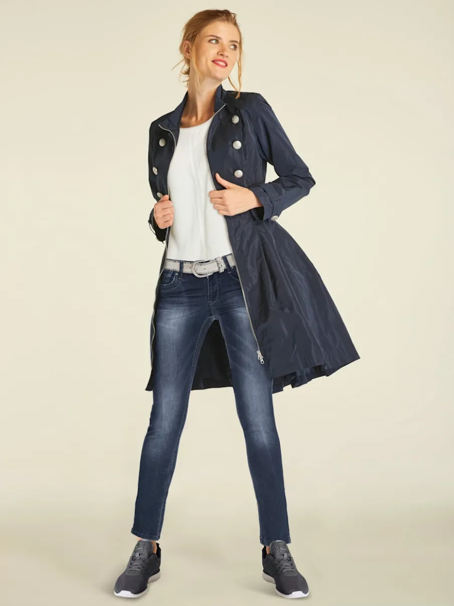 Jean skinny effet ventre plat avec matière élastique