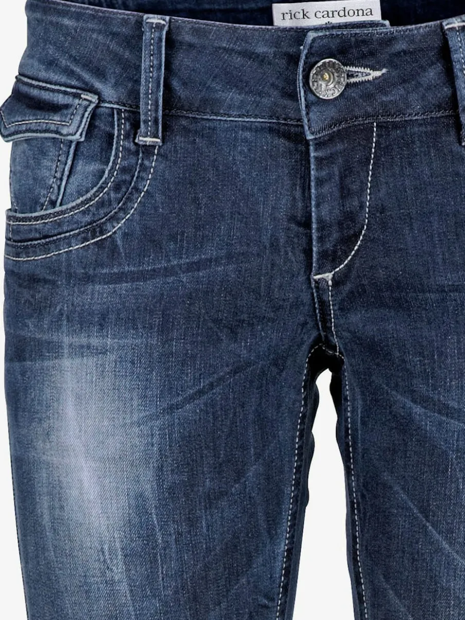 Jean skinny effet ventre plat avec matière élastique