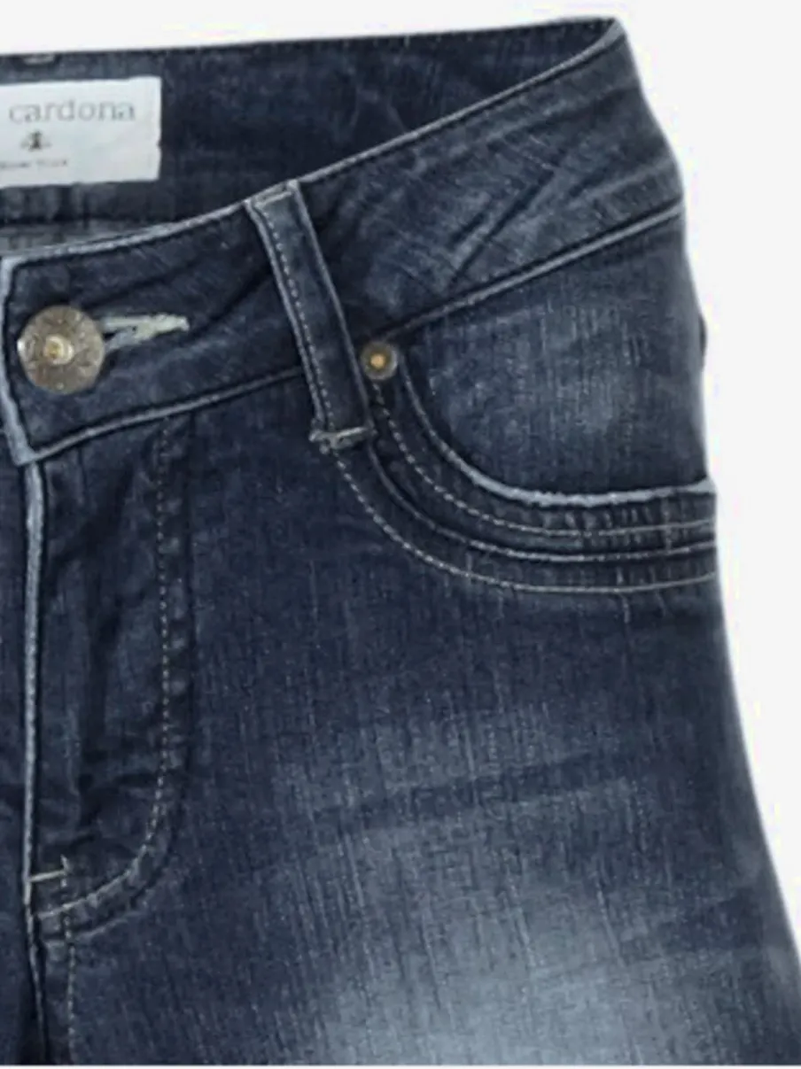 Jean skinny effet ventre plat avec matière élastique