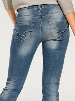 Jean skinny effet ventre plat avec matière élastique