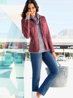 Jean skinny en coton à poches ornées et zips