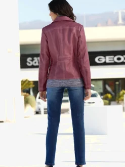 Jean skinny en coton à poches ornées et zips