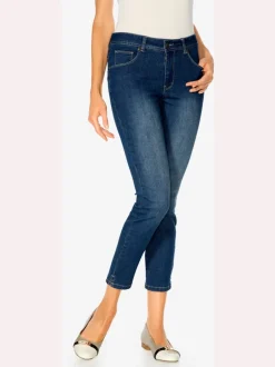 Jean 7/8 slim fit avec effets ventre plat idéalement ajusté