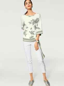Jean 7/8 slim fit avec effets ventre plat idéalement ajusté