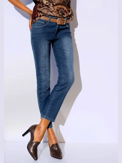 Jean 7/8 slim fit avec effets ventre plat idéalement ajusté