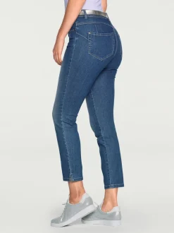 Jean 7/8 slim fit avec effets ventre plat idéalement ajusté