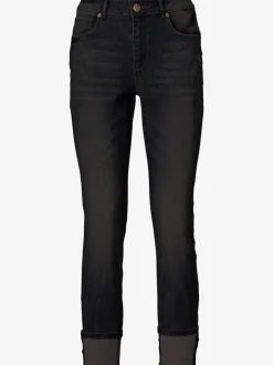 Jean slim fit 7/8 effet ventre plat usé