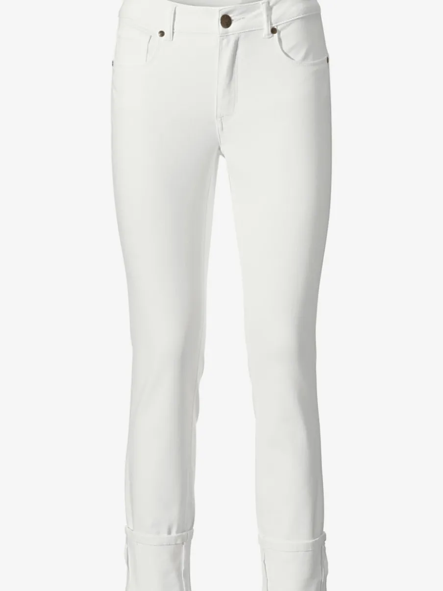 Jean slim fit 7/8 effet ventre plat usé