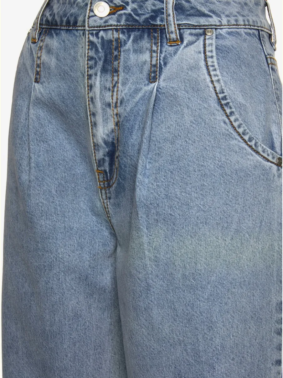 Jeans relax-fit avec poches latérales en coton