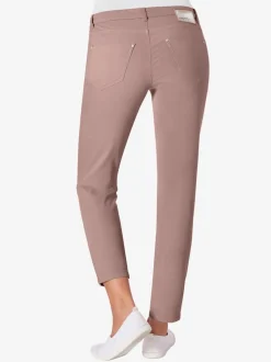 Jean stretch coupe féminine 5 poches avec glissière fantaisie