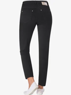 Jean stretch coupe féminine 5 poches avec glissière fantaisie