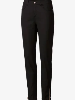Jean stretch coupe féminine 5 poches avec glissière fantaisie