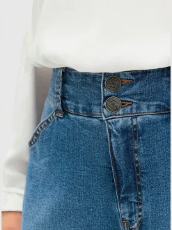 Jean 7/8 taille étroite et cuisses fortes