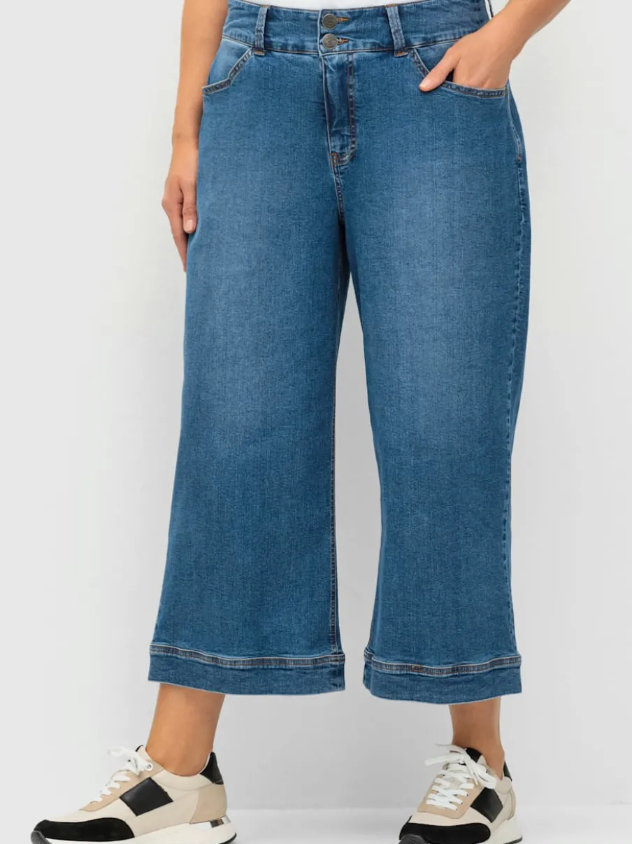 Jean 7/8 taille étroite et cuisses fortes