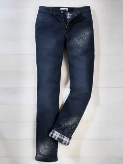 Jean thermique avec doublure douce et ceinture gainante