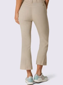 Jean 7/8 évasé avec ceinture invisible et poches confortables
