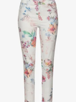 Jegging 7/8 coupe étroite avec imprimé floral et fausses poches