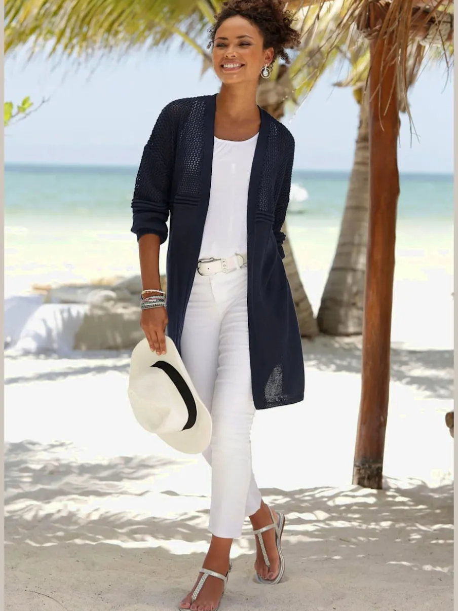 Jegging 7/8 coupe étroite avec poches décoratives et denim élastique
