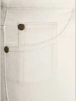 Jegging 7/8 coupe étroite avec poches décoratives et denim élastique