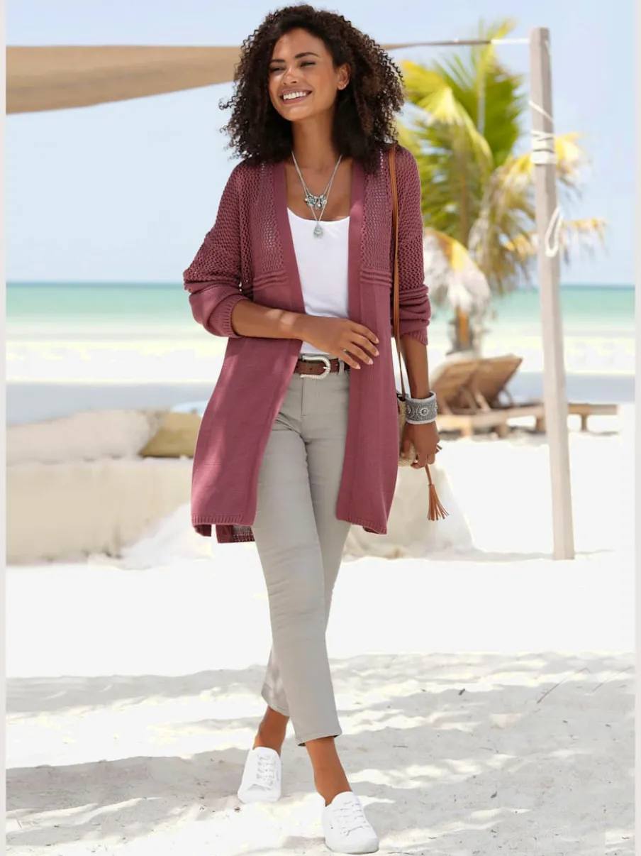 Jegging 7/8 coupe étroite avec poches décoratives et denim élastique