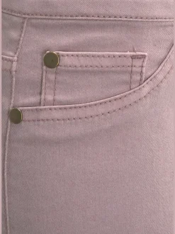 Jegging 7/8 coupe étroite avec poches décoratives et denim élastique