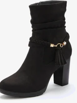 Jolies bottines avec talon bottier