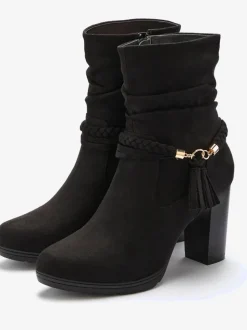 Jolies bottines avec talon bottier
