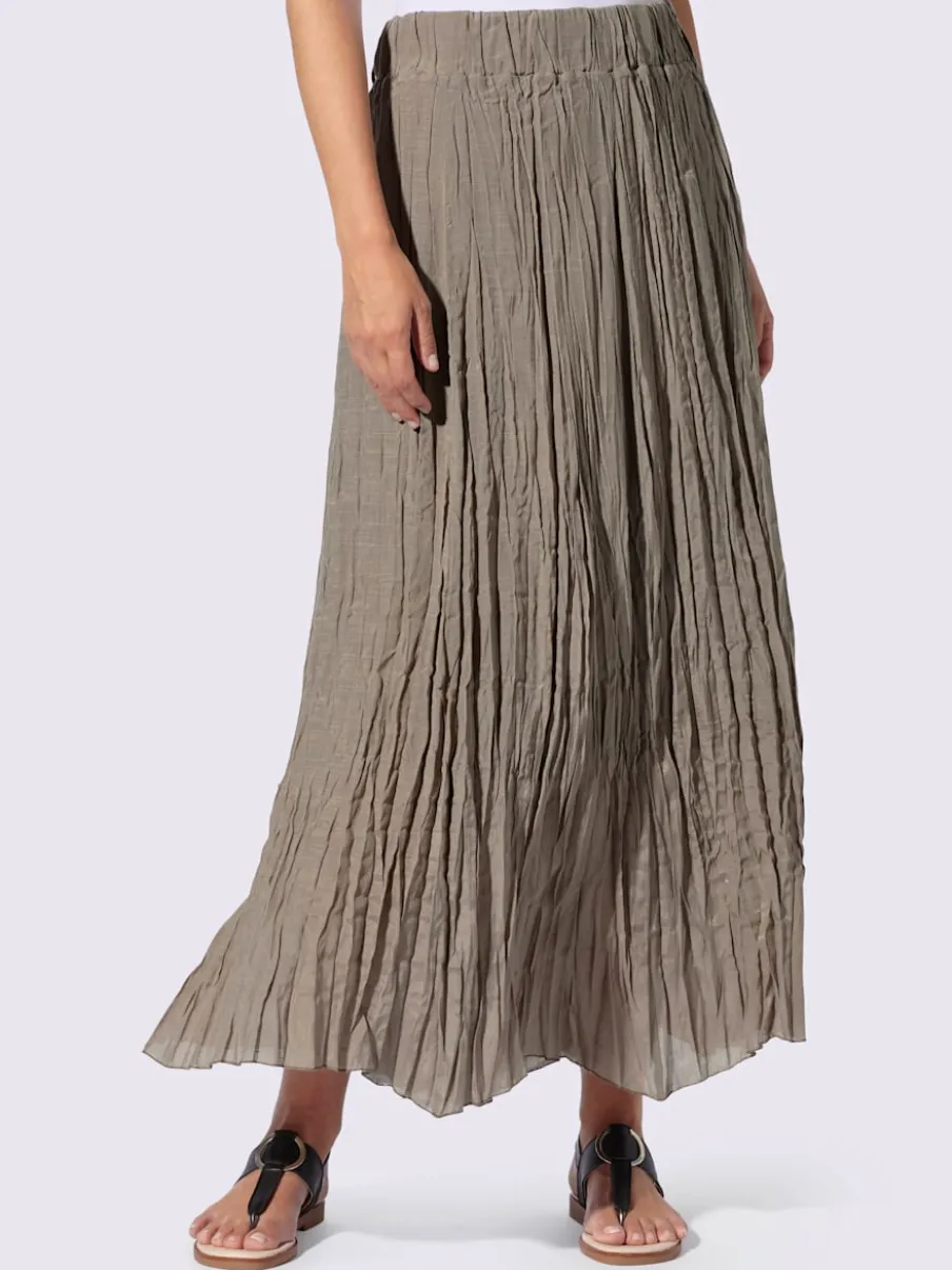 Jupe ample en tissu fluide avec effet froissé élégant