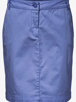 Jupe chino moderne droite en coton délavé stylisée