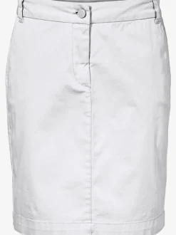 Jupe chino moderne droite en coton délavé stylisée