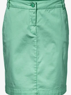 Jupe chino moderne droite en coton délavé stylisée