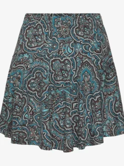 Jupe-culotte avec ceinture élastique et imprimé coloré