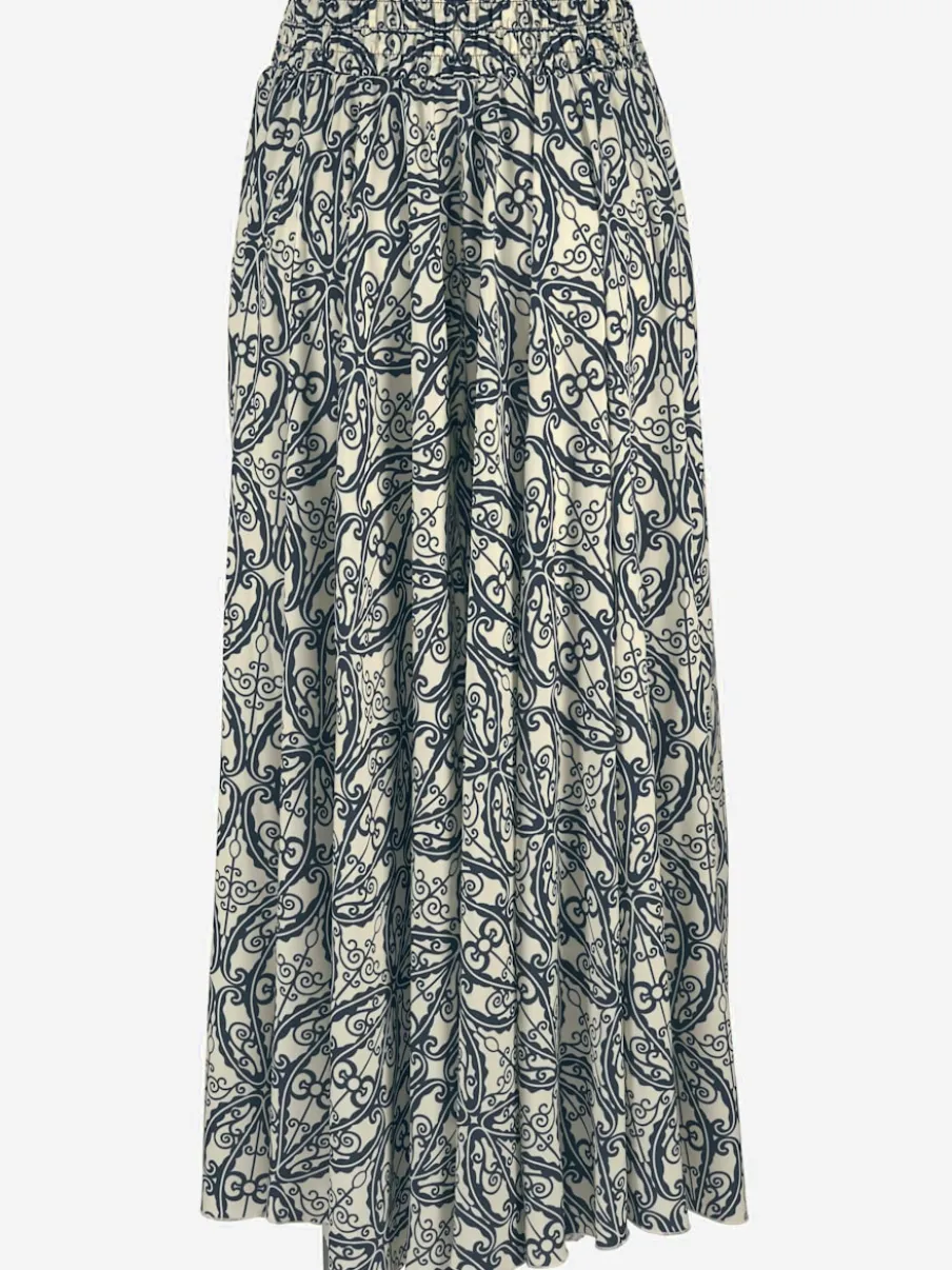 Jupe-culotte avec imprimé géométrique et jambes extra-larges