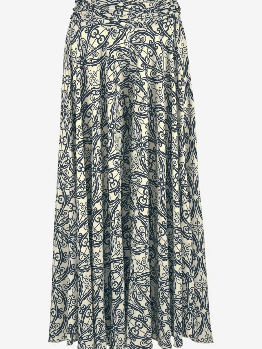 Jupe-culotte avec imprimé géométrique et jambes extra-larges