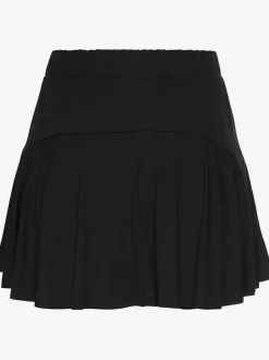 Jupe-culotte avec élastique et empiècement volanté en jersey doux