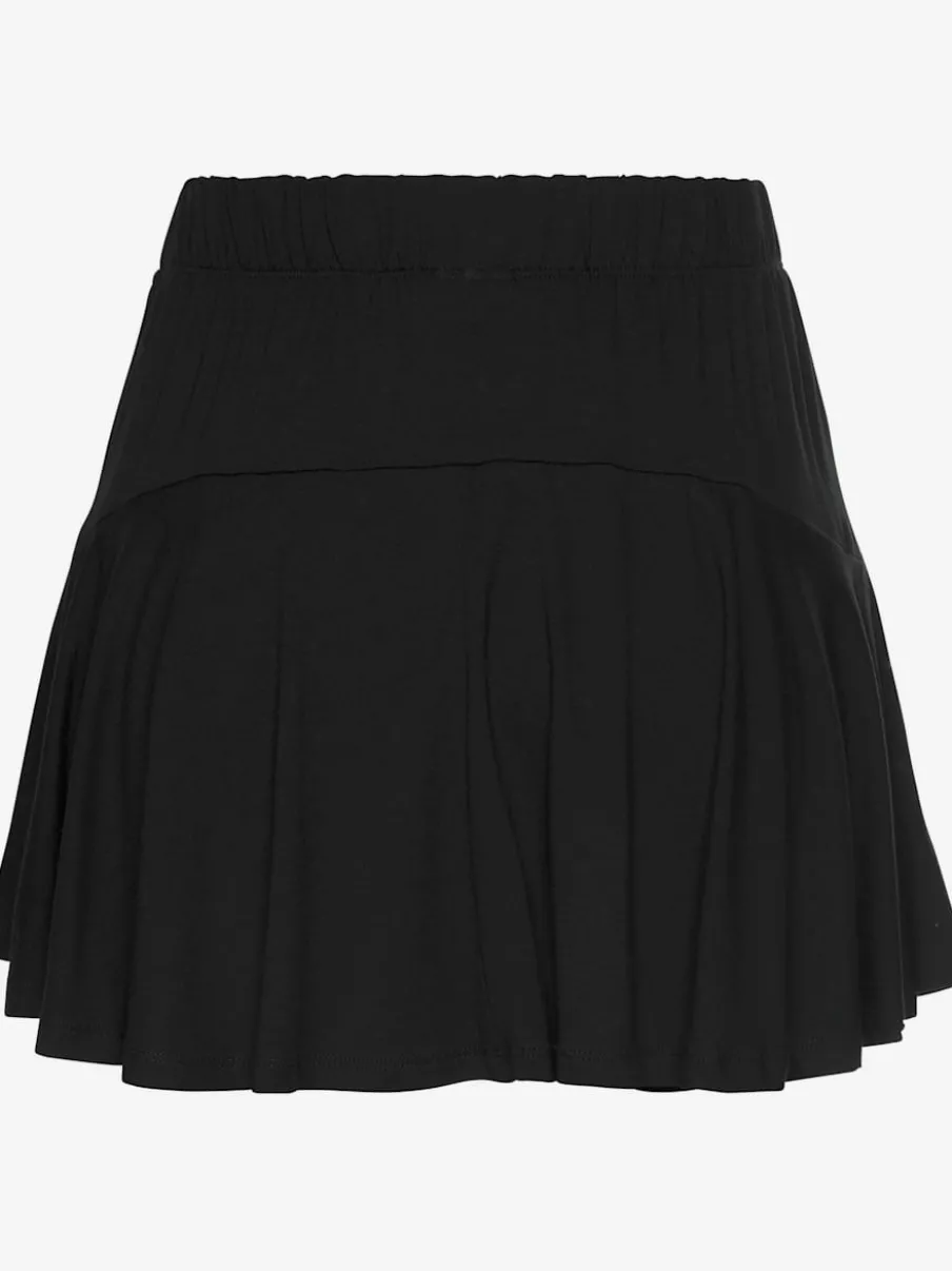 Jupe-culotte avec élastique et empiècement volanté en jersey doux