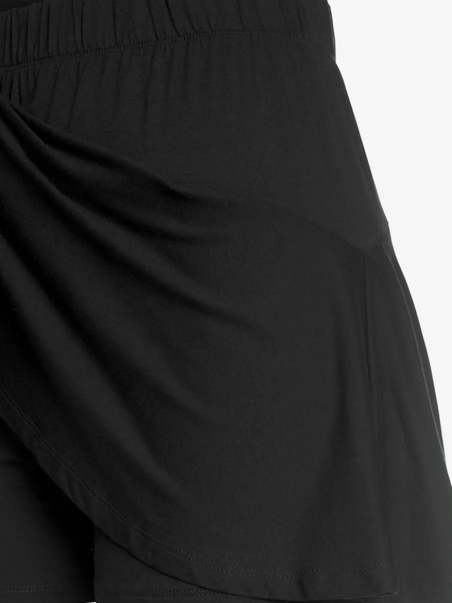 Jupe-culotte avec élastique et empiècement volanté en jersey doux