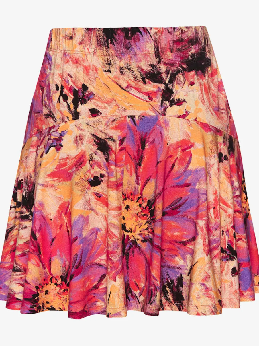 Jupe-culotte avec short intégré et imprimé floral unique