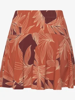 Jupe-culotte à ceinture élastique avec short intégré et coupe évasée