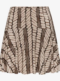 Jupe-culotte à ceinture élastique avec short intégré et coupe évasée