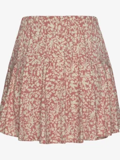 Jupe-culotte imprimée florale avec short intégré confortable