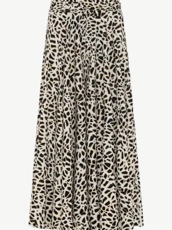 Jupe-culotte à jambes extra-larges avec imprimé fluide et style jupe