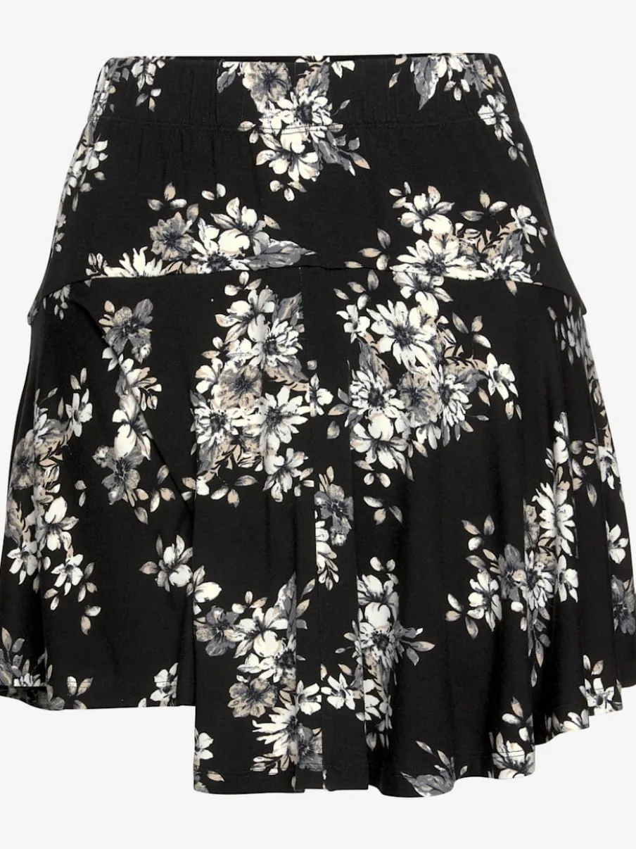 Jupe-culotte à motifs floraux avec ceinture élastique confortable