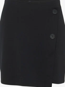 Jupe-culotte style skort avec effet cache-cœur décoratif