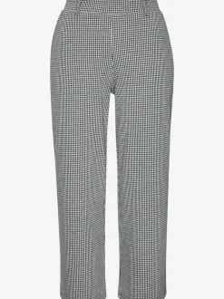 Jupe-culotte 7/8 taille haute à jambes droites et motifs graphiques