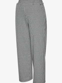 Jupe-culotte 7/8 taille haute à jambes droites et motifs graphiques