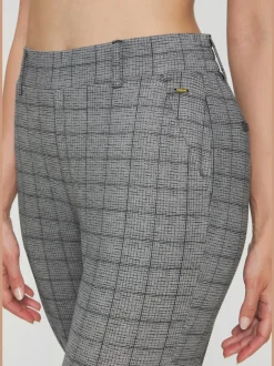 Jupe-culotte 7/8 taille haute à jambes droites et motifs graphiques