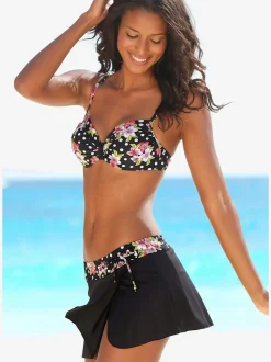 Jupe de plage avec bas de maillot intégré et motifs floraux