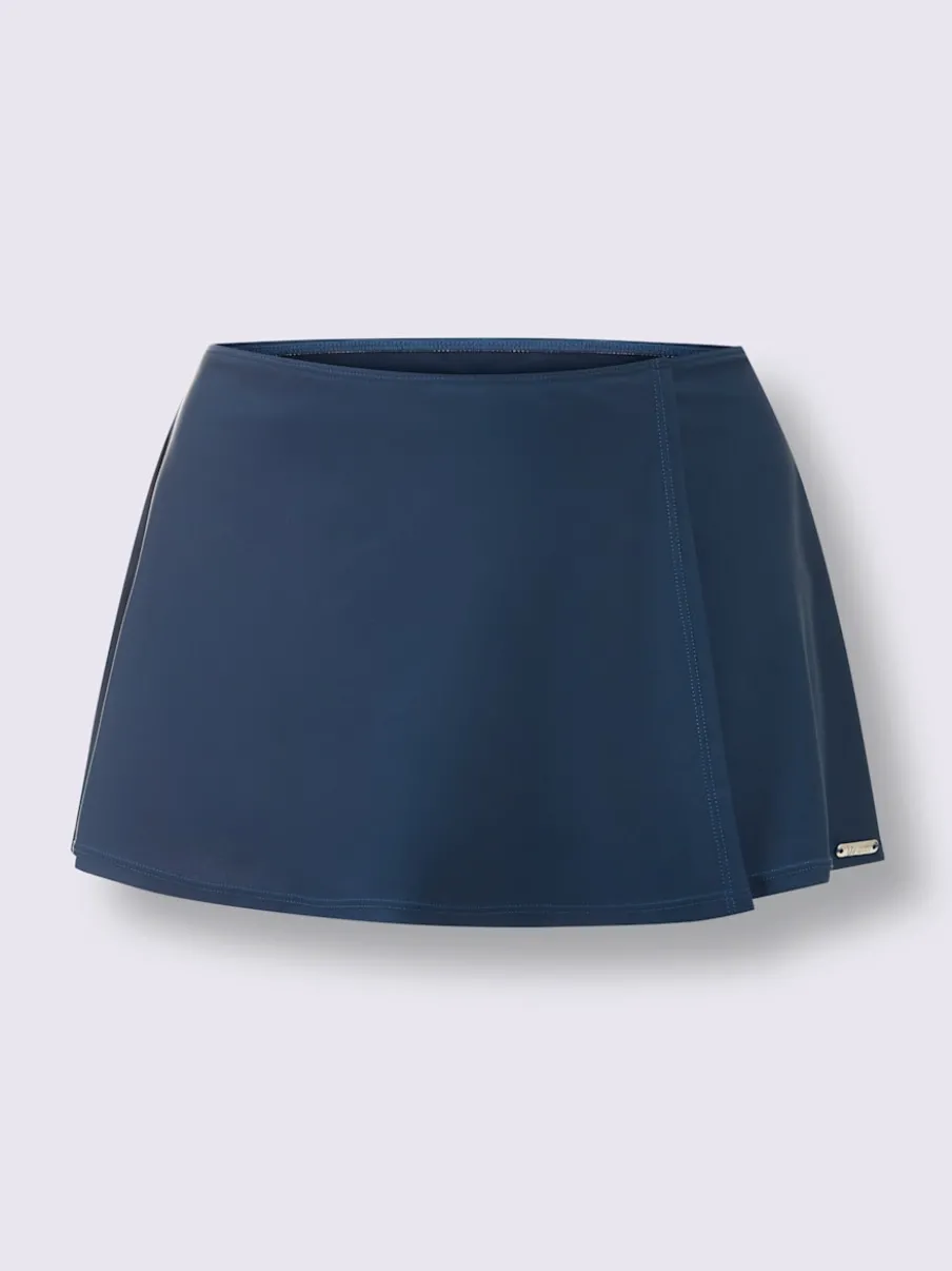 Jupe de plage avec short à effet portefeuille et finition soignée