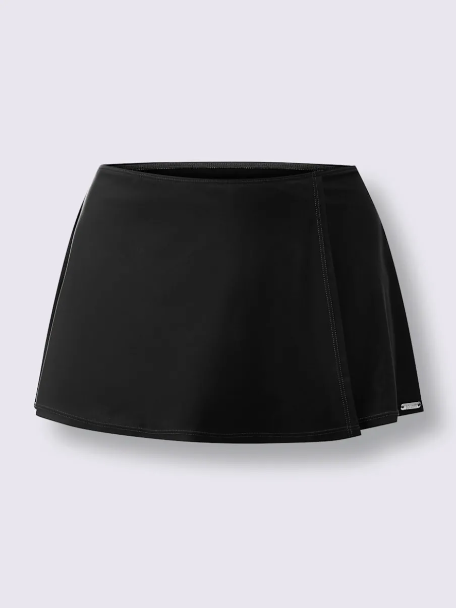 Jupe de plage avec short à effet portefeuille et finition soignée